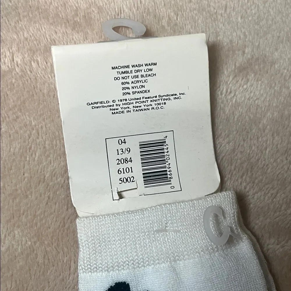 Vintage Garfield 1978 Socks UFS Inc. Deadstock NWT READ